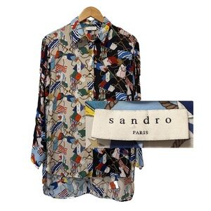 NWOT Sandro Louisette Printed Shirt size M-L